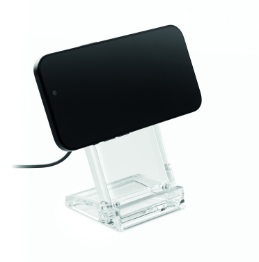 Logo trade promotional products picture of: Acrylic wireless charger 15W