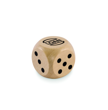 Logo trade advertising product photo of: Schima wooden dice 3cm dia