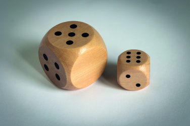 Logo trade promotional gifts image of: Schima wooden dice 3cm dia