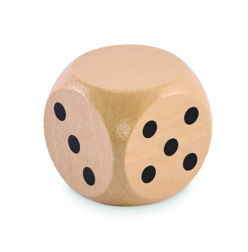 Logo trade promotional gifts image of: Schima wooden dice 5cm dia