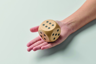 Logotrade promotional products photo of: Schima wooden dice 5cm dia