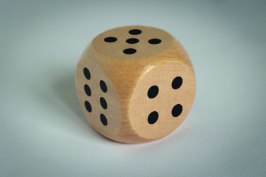 Logotrade promotional item picture of: Schima wooden dice 5cm dia