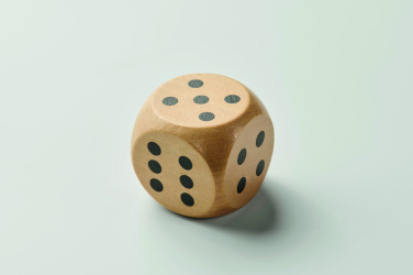 Logo trade promotional items picture of: Schima wooden dice 5cm dia