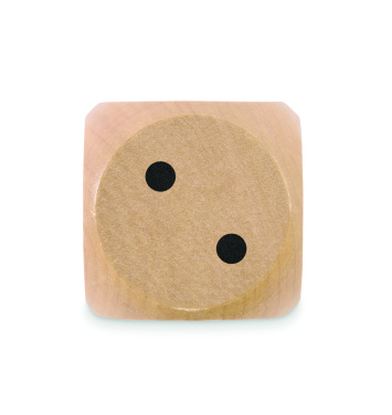 Logo trade promotional giveaways picture of: Schima wooden dice 5cm dia