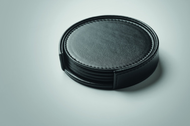 Logotrade promotional product image of: Set of 4 PU coasters