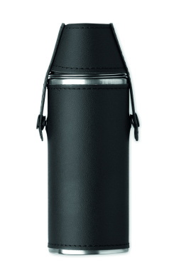 Logo trade promotional gift photo of: Hip flask with shot cups