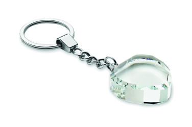 Logotrade promotional merchandise photo of: Glass heart award key ring