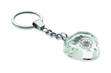 Logotrade promotional giveaway picture of: Glass heart award key ring