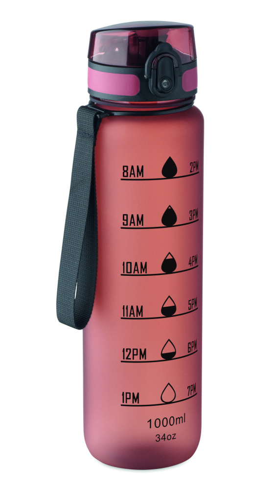 Logo trade promotional merchandise picture of: Sports water bottle RPET 1L