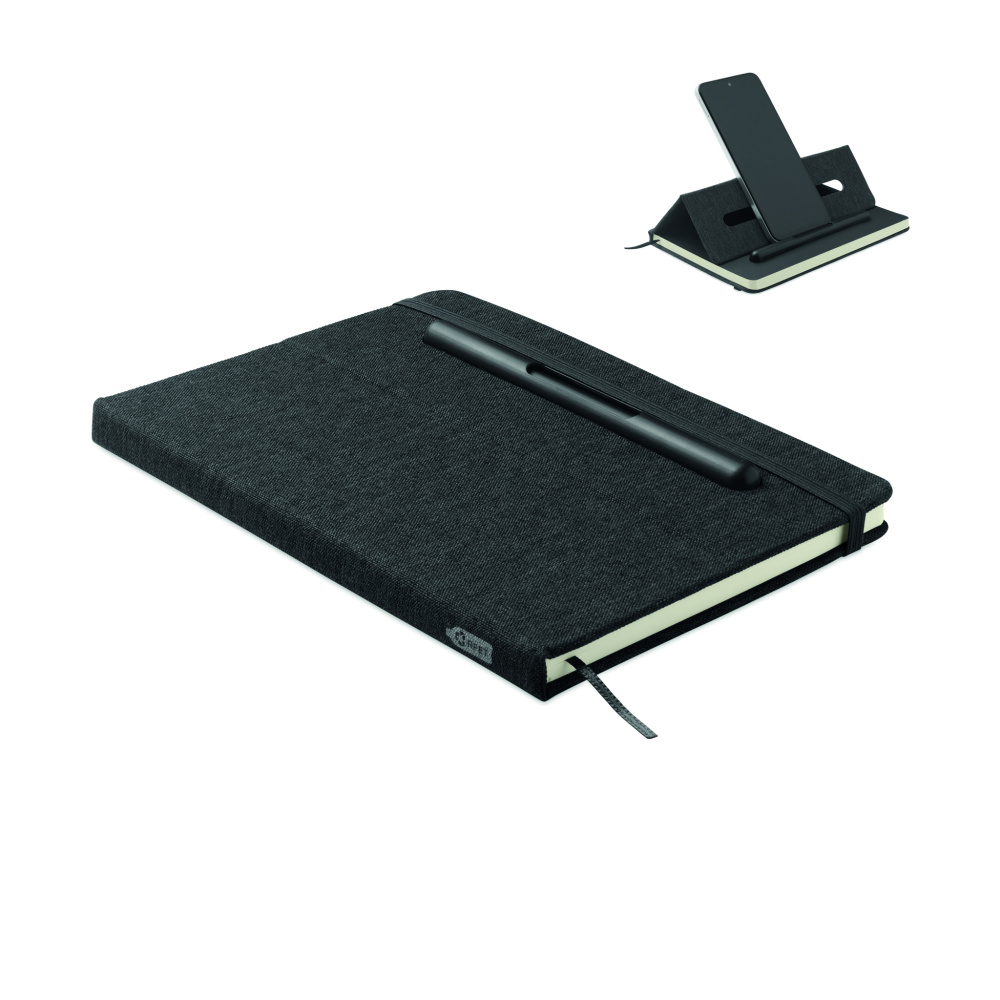 Logotrade promotional products photo of: A5 notebook with phone holder