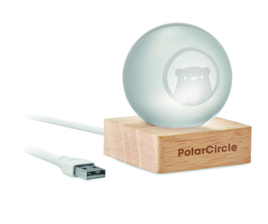 Logo trade promotional item photo of: LED glass ball