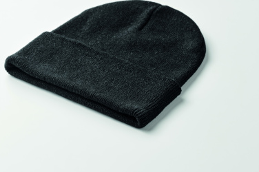 Logo trade advertising products image of: Knitted beanie with cuff
