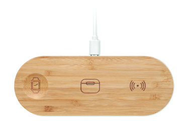 Logo trade promotional giveaways image of: 3 in 1 15W wireless charger