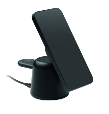 Logo trade promotional products picture of: 3 in 1 wireless charger 15W