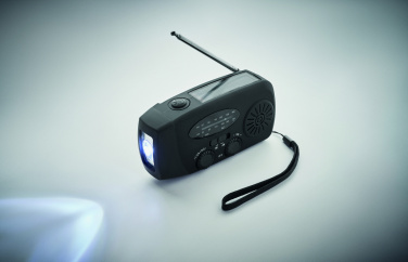 Logo trade promotional items picture of: Portable radio SOS with LED torch