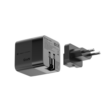 Logo trade business gifts image of: Urban Vitamin Mendocino 65W GaN charger retractable cable