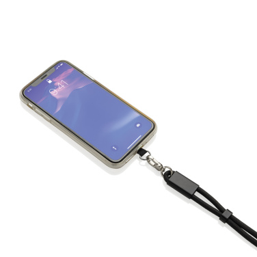Logo trade promotional items picture of: LoopAmp RCS RPET adjustable phone wrist strap 60W cable