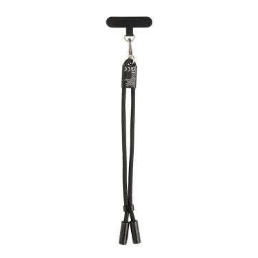 Logotrade promotional merchandise image of: LoopAmp RCS RPET adjustable phone wrist strap 60W cable