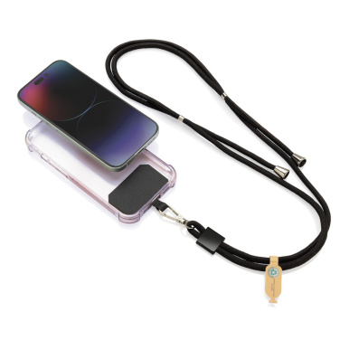 Logotrade promotional merchandise picture of: CarryLoop RCS recycled PET adjustable phone holder lanyard