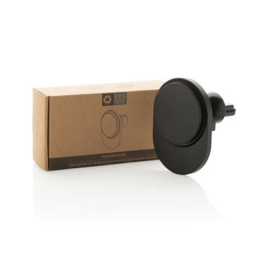 Logotrade promotional item image of: PowerCruze RCS rplastic 15W magnetic charging car holder