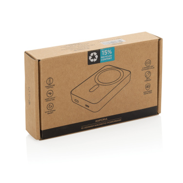 Logotrade corporate gifts photo of: Amporia RCS recycled plastic 10.000mAh magnetic powerbank