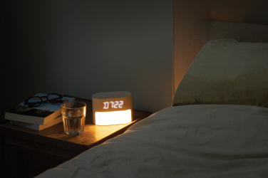Logotrade advertising products photo of: LumaRise RCS reycled plastic white noise alarm clock