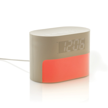 Logo trade promotional merchandise photo of: LumaRise RCS reycled plastic white noise alarm clock