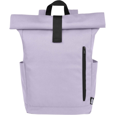 Logo trade corporate gift photo of: Byron 15.6" GRS RPET roll-top backpack 18L