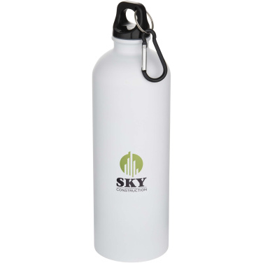 Logotrade advertising product image of: Oregon 750 ml matte RCS recycled single wall stainless steel water bottle with carabiner