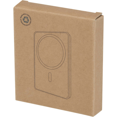 Logo trade corporate gifts picture of: Acrab 5000 mAh 15W magnetic wireless power bank with 20W PD - made from recycled plastic