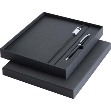 Logo trade promotional item photo of: Legato Elegance A5 hard cover notebook and rollerball pen set