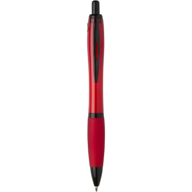 Logotrade promotional product image of: Nash recycled plastic ballpoint pen with black trims (black ink)