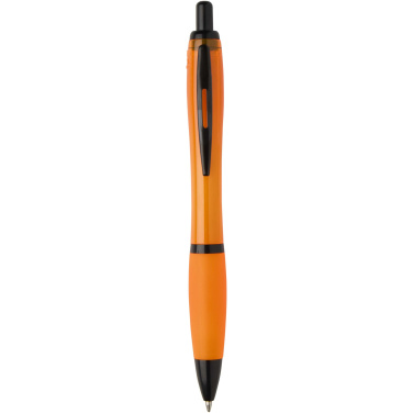 Logotrade advertising product image of: Nash recycled plastic ballpoint pen with black trims (black ink)