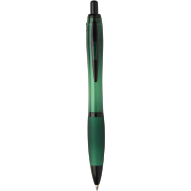 Logo trade promotional giveaways picture of: Nash recycled plastic ballpoint pen with black trims (black ink)