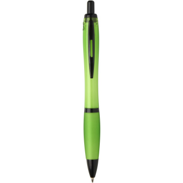 Logo trade corporate gifts picture of: Nash recycled plastic ballpoint pen with black trims (black ink)