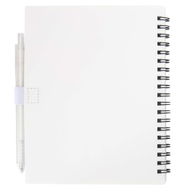Logotrade promotional giveaways photo of: Niove recycled plastic soft cover notebook and ballpoint pen set (blue ink)