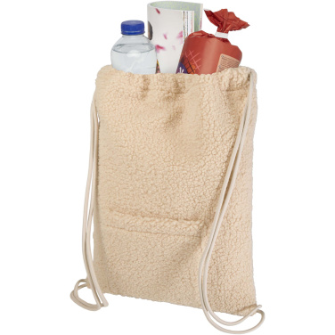 Logo trade promotional giveaways image of: Bear GRS recycled sherpa drawstring backpack 9L