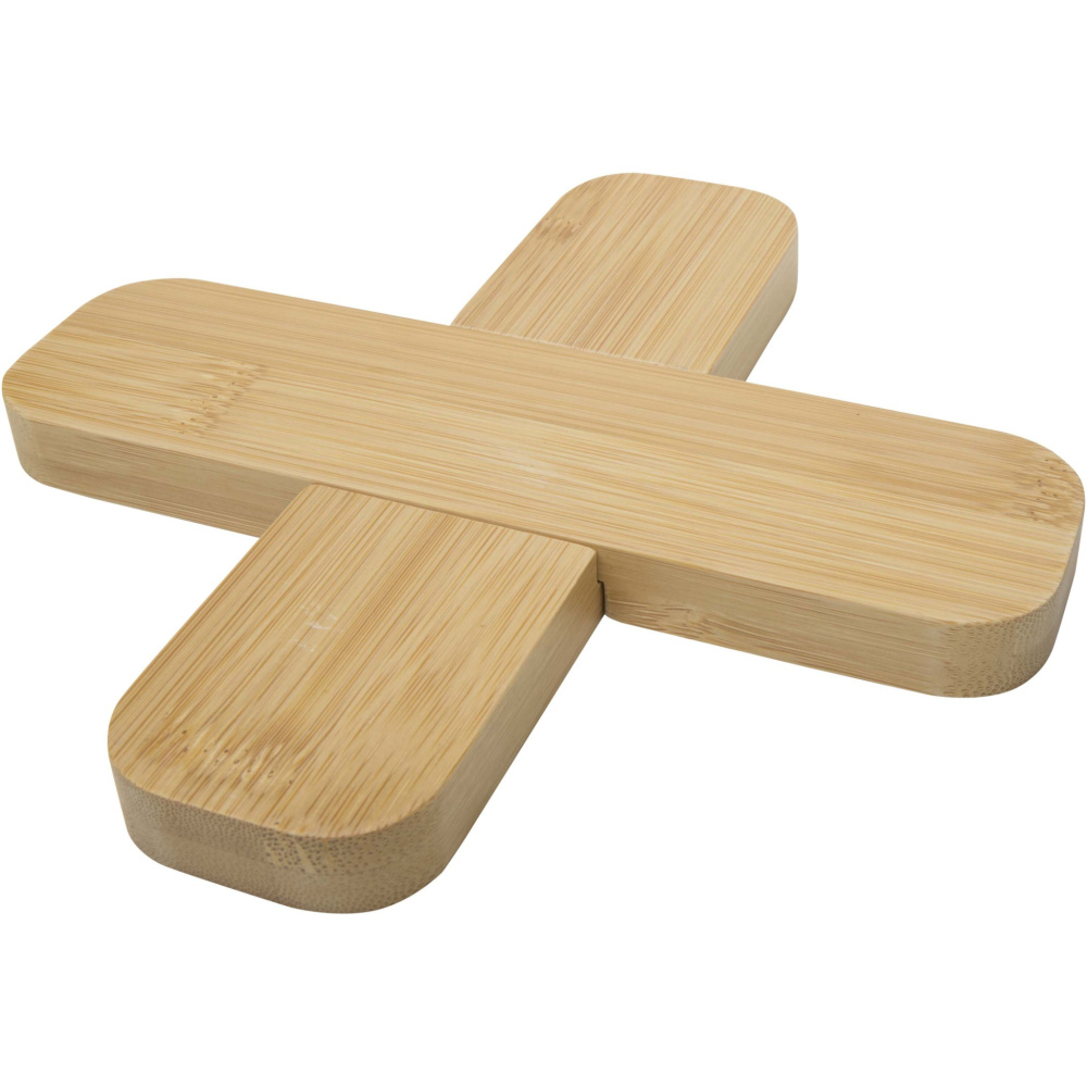 Logotrade business gift image of: Croc bamboo trivet - large
