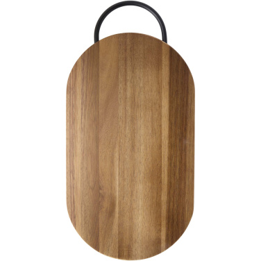 Logotrade promotional merchandise photo of: Prestige acacia wood chopping board with bread knife