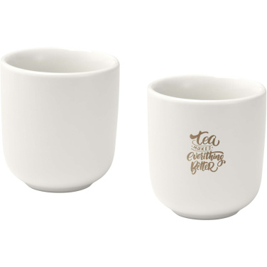 Logo trade promotional giveaways image of: Male 90 ml ceramic espresso cups - set of 2