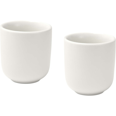 Logo trade promotional giveaway photo of: Male 90 ml ceramic espresso cups - set of 2