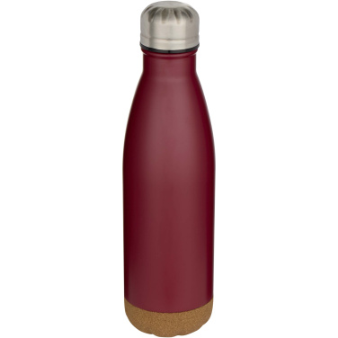 Logotrade promotional giveaways photo of: Cove 500 ml double wall vacuum insulated stainless steel water bottle with cork details