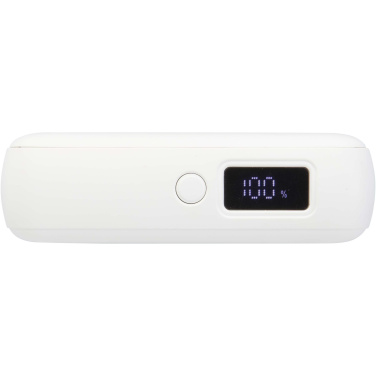 Logo trade business gifts image of: Acrux 10.000 mAh 35W tablet power bank with built in Type-C cable - made from recycled plastic