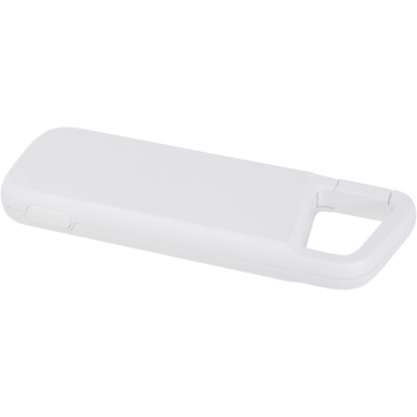 Logo trade promotional gift photo of: Alkes 5000 mAh 12W recycled plastic water resistant power bank with carabiner