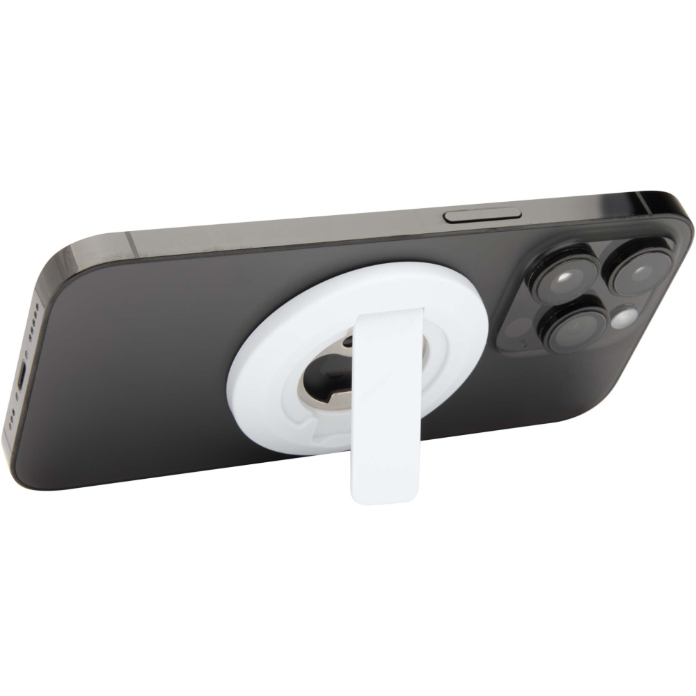 Logotrade promotional items photo of: Ain recycled plastic magnetic phone stand with bottle opener