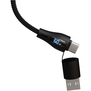 Logotrade corporate gift picture of: SCX.design C51 60W 5-in-1 rPET fast charging cable with display