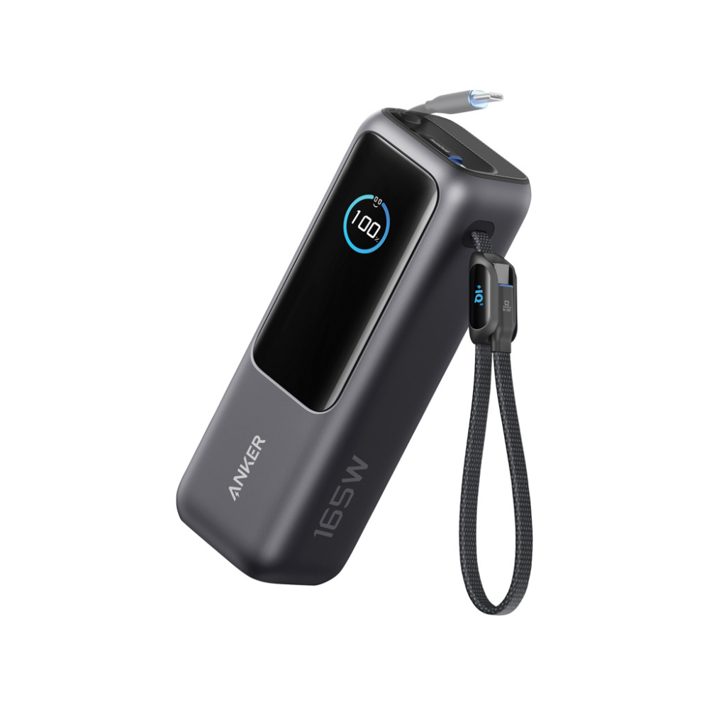 Logo trade promotional merchandise image of: Anker Power Bank 25.000 mah 165W, Built-in retractable cable