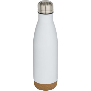 Logo trade business gifts image of: Cove 500 ml double wall vacuum insulated stainless steel water bottle with cork details