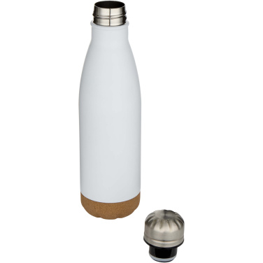 Logotrade promotional item image of: Cove 500 ml double wall vacuum insulated stainless steel water bottle with cork details