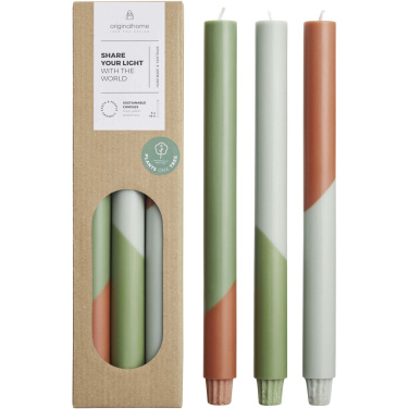 Logo trade promotional item photo of: Originalhome Eden diagonal candles - set of 3